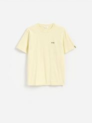 T-shirt regular z nadrukiem - limonkowy. T-shirty męskie Reserved, l, bez wzorów, z bawełny, bez kołnierzyka. Za 59.99 zł.