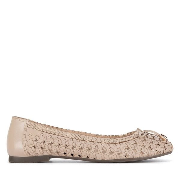 Baleriny Lasocki. Brązowe baleriny damskie Lasocki, bez wzorów, bez obcasa. Za 199.99 zł.