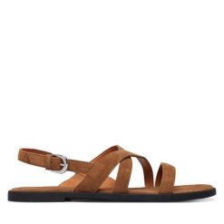 Sandały Vagabond Shoemakers. Brązowe sandały damskie Vagabond Shoemakers, bez wzorów, bez obcasa, na płaskiej podeszwie. Za 429.99 zł.