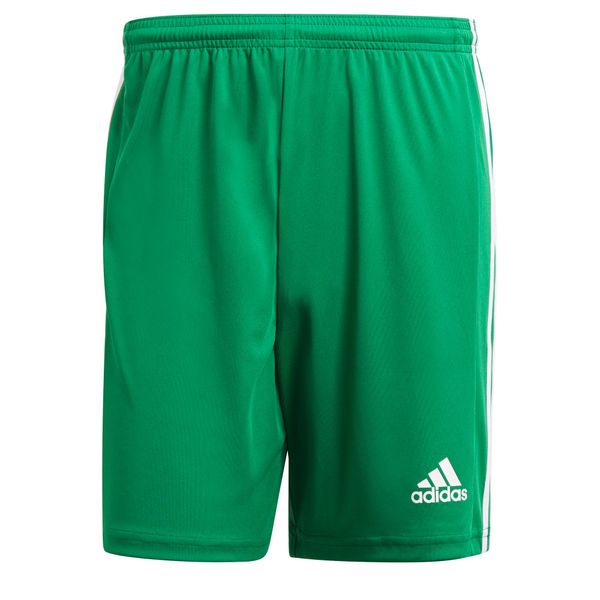 Spodenki piłkarskie męskie adidas Squadra 21 Short. Białe szorty męskie Adidas, z poliesteru, bez kołnierzyka. Za 68.00 zł.