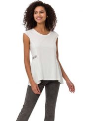 Heine Koszulka w kolorze kremowym rozmiar: 42. Brązowe t-shirty damskie Heine, bez wzorów, z bawełny, bez kołnierzyka. Za 35.10 zł.