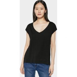 Parfois - T-shirt. Czarne t-shirty damskie Parfois, l, bez wzorów, z dzianiny, bez kołnierzyka. Za 49.90 zł.