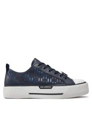 KARL LAGERFELD Trampki KL50424 Granatowy. Niebieskie trampki i tenisówki męskie Karl Lagerfeld, bez wzorów, ze skóry, bez zapięcia. Za 489.99 zł.