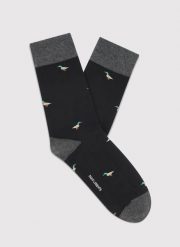 PAKO LORENTE - Czarne skarpety w kaczki. Czarne skarpetki męskie Pako Lorente, bez wzorów. Za 39.99 zł.