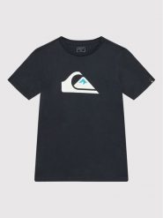 Quiksilver T-Shirt Comp Logo EQBZT04369 Czarny Regular Fit. Czarne t-shirty chłopięce Quiksilver, bez wzorów, z bawełny, bez ramiączek. Za 49.99 zł.