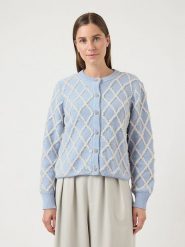 YAS Kardigan w kolorze błękitno-białym rozmiar: XL. Niebieskie kardigany damskie YAS, xl, bez wzorów. Za 184.95 zł.