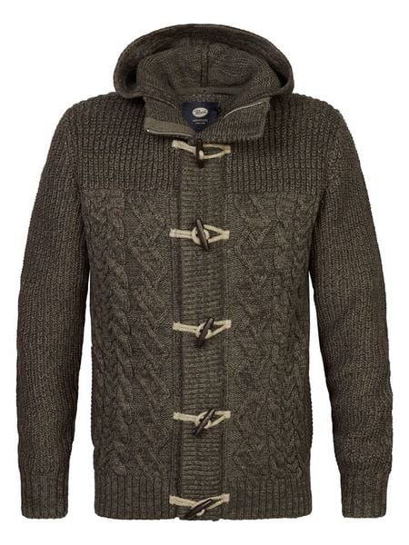 Petrol Industries Kardigan w kolorze khaki rozmiar: XL. Brązowe kardigany męskie Petrol Industries, xl, bez wzorów, ze splotem, bez kołnierzyka. Za 152.99 zł.