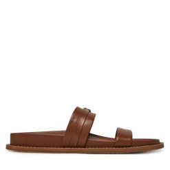 Klapki MICHAEL Michael Kors. Brązowe klapki damskie MICHAEL Michael Kors, bez wzorów, bez obcasa. Za 419.99 zł.