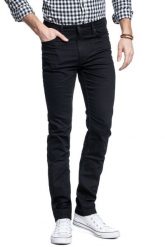 LEE SPODNIE MĘSKIE Rider BLACK RINSE L701YC47 112117819. Czarne spodnie materiałowe męskie Lee, bez wzorów, z jeansu. Za 209.99 zł.