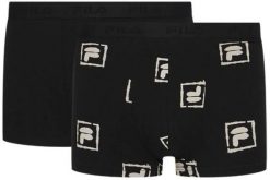 Fila 2-pack bokserki czarne, Rozm. S. Czarne bokserki męskie Fila, bez wzorów, z bawełny. Za 88.66 zł.