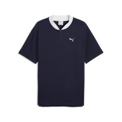 Męska koszulka polo PUMA Class o luźnym kroju PUMA. Niebieskie koszulki polo męskie Puma, na jesień, l, bez wzorów, z bawełny, bez ramiączek. Za 179.00 zł.