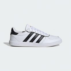 Buty Breaknet Sleek. Białe buty sportowe na co dzień damskie Adidas, bez wzorów, z gumy. Za 239.00 zł.