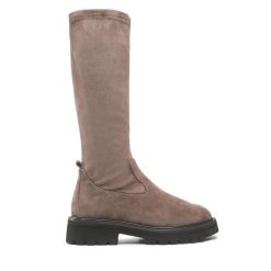 Kozaki Caprice. Brązowe kozaki damskie Caprice, bez obcasa, na płaskiej podeszwie. Za 399.99 zł.