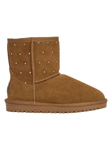 Pepe Jeans FOOTWEAR Skórzane botki zimowe w kolorze jasnobrązowym rozmiar: 40. Brązowe botki damskie Pepe Jeans FOOTWEAR, na zimę, z jeansu, bez obcasa, bez zapięcia. Za 177.32 zł.
