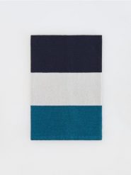 Komin w paski - ciemny turkus. Szaliki dziecięce Reserved, z bawełny, bez ramiączek. W wyprzedaży za 15.99 zł.