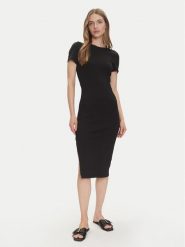 ONLY Sukienka codzienna Belfast 15348755 Czarny Slim Fit. Czarne sukienki damskie Only, na co dzień, m, bez wzorów, z bawełny, bez kołnierzyka, bez ramiączek, proste. Za 99.99 zł.