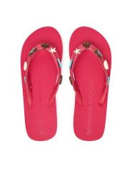 Banana Moon Japonki Luceros Tahuata JSR53 Różowy. Czerwone klapki damskie Banana Moon, bez wzorów, z materiału, bez obcasa. Za 229.99 zł.