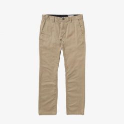 Spodnie Volcom Frickin Modern Stretch khaki. Zielone spodnie materiałowe męskie Volcom, bez wzorów, z materiału, biznesowe. Za 422.96 zł.