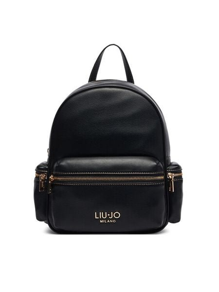 Liu Jo Plecak AF6136 E1120 Czarny. Czarne plecaki damskie Liu Jo, bez wzorów, ze skóry. Za 599.99 zł.