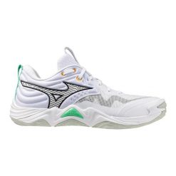 Buty halowe Mizuno Wave Momentum Elite. Białe obuwie do biegania damskie Mizuno, mizuno wave. Za 649.99 zł.