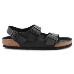 Sandały Birkenstock Milano Bs M 1024997 czarne. Czarne sandały męskie z materiału, bez zapięcia. Za 640.44 zł.