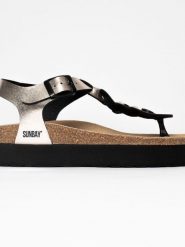 Sunbay Sandały ''Arroz" w kolorze srebrnym rozmiar: 39. Szare sandały damskie Sunbay, bez wzorów, bez obcasa. Za 152.95 zł.