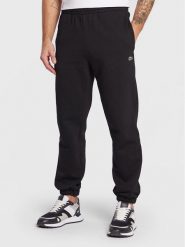 Lacoste Spodnie dresowe XH9610 Czarny Regular Fit. Czarne spodnie dresowe męskie Lacoste, bez wzorów, z bawełny. Za 379.99 zł.