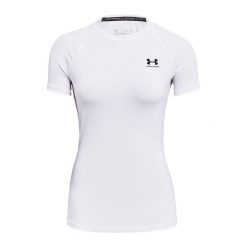 Koszulka treningowa damska Under Armour HeatGear Compression. Białe bluzki damskie Under Armour, m, bez wzorów, bez ramiączek. Za 109.99 zł.