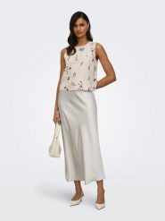 ONLY Spódnica w kolorze jasnoszarym rozmiar: M. Szare spódniczki damskie Only, m, bez wzorów, maxi, proste. Za 93.07 zł.