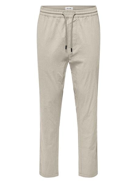 ONLY & SONS Spodnie chino "Onscapri" w kolorze beżowym rozmiar: L. Brązowe spodnie materiałowe męskie Only & Sons, bez wzorów. Za 109.78 zł.