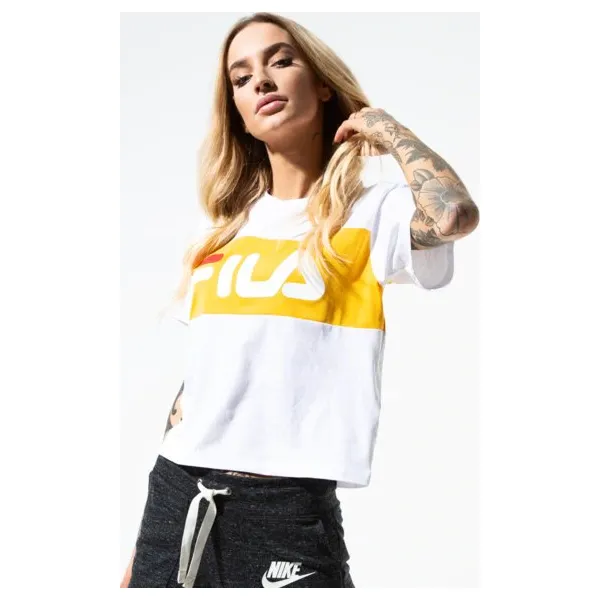 Fila Koszulka Ss Allison Tee , biały, rozmiar L. Białe t-shirty damskie Fila, l, bez wzorów, z bawełny, bez kołnierzyka. W wyprzedaży za 129.99 zł.