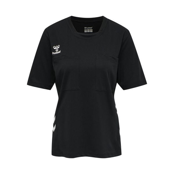 Koszulka do piłki ręcznej damska Hummel hml referee chevron. Czarne bluzki damskie HUMMEL, l, bez wzorów, sportowe, bez kołnierzyka, bez ramiączek. Za 189.50 zł.