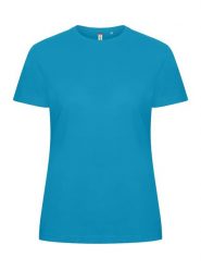 Clique Basic-T Women damski T-shirt turkusowy, dopasowany krój, 100% bawełna –. Niebieskie t-shirty damskie CLIQUE, m, bez wzorów, z bawełny, bez kołnierzyka. Za 99.77 zł.