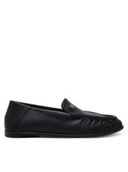 Tommy Hilfiger Półbuty Soft Leather Squared Toe Loafer FW0FW08412 Czarny. Czarne półbuty damskie Tommy Hilfiger, bez wzorów, ze skóry, bez obcasa, na płaskiej podeszwie. Za 319.99 zł.