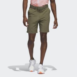 Spodenki do golfa męskie Adidas Ultimate365 8.5-Inch Golf Shorts. Czarne szorty męskie Adidas, z materiału, bez kołnierzyka. Za 299.00 zł.