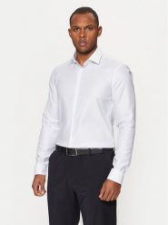Calvin Klein Koszula K10K113855 Biały Slim Fit. Białe koszule męskie CALVIN KLEIN, m, bez wzorów, z bawełny, bez kołnierzyka, bez ramiączek. Za 229.99 zł.