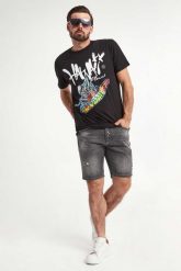 Spodenki jeansowe męskie PHILLIPP PLEIN. Szorty męskie Philipp Plein, z jeansu, bez kołnierzyka. Za 2,069.00 zł.