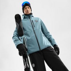 Męska kurtka snowboardowa Sporty zimowe Mężczyzna Siroko W2 Beluga. Niebieskie kurtki męskie SIROKO, l, bez wzorów, z softshellu, bez kaptura, narciarskie. Za 844.00 zł.
