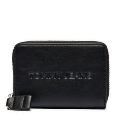 Portfel Tommy Jeans. Czarne portfele damskie Tommy Jeans, bez wzorów, z jeansu. Za 159.99 zł.
