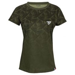 Koszulka damska Tecnifibre X-Loop. Zielone t-shirty damskie TECNIFIBRE, bez wzorów, bez kołnierzyka. Za 249.00 zł.