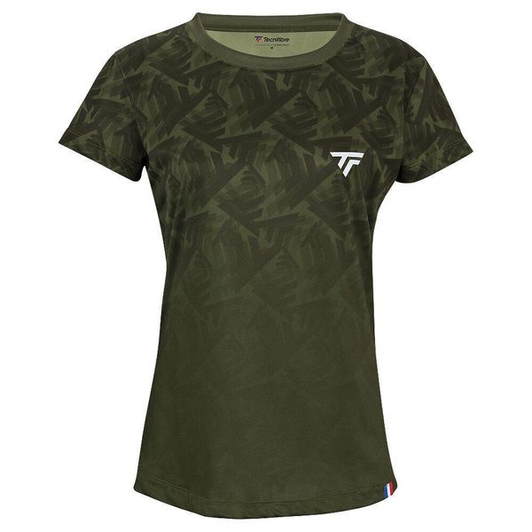 Koszulka damska Tecnifibre X-Loop. Zielone t-shirty damskie TECNIFIBRE, bez wzorów, bez kołnierzyka. Za 249.00 zł.