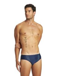 Kąpielówki slipy męskie na basen Arena Poise Brief. Niebieskie kąpielówki męskie Arena, l, bez wzorów, z elastanu, na fitness i siłownię. Za 41.99 zł.
