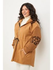 Curvy Lady Parka w kolorze jasnobrązowym rozmiar: 44/46. Brązowe parki damskie Curvy Lady, bez wzorów. Za 152.99 zł.