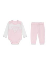 Guess Komplet body i spodnie H6YG04 4K4125 Różowy jasny. Czerwone spodnie dziewczęce Guess, z bawełny. Za 194.99 zł.