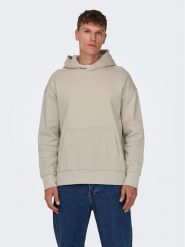 Only & Sons Bluza Dan 22026661 Beżowy Relaxed Fit. Brązowe bluzy bez kaptura męskie Only & Sons, m, z bawełny. Za 159.99 zł.