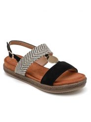 Sixth Sens Sandały w kolorze czarnym rozmiar: 36. Czarne sandały damskie Sixth Sens, bez wzorów, bez obcasa. Za 96.14 zł.