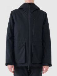 4F Kurtka narciarska w kolorze czarnym rozmiar: S. Czarne kurtki narciarskie i snowboardowe damskie 4f, m, bez wzorów, bez kaptura, narciarskie. Za 248.58 zł.