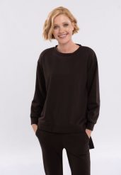 Bluza oversize B-PAOLA. Brązowe bluzy bez kaptura damskie Volcano, s, z bawełny. Za 159.99 zł.