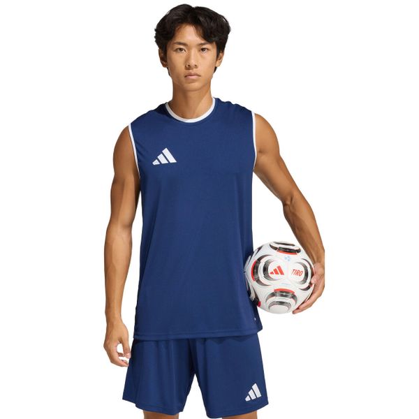 Koszulka męska adidas Entrada 26 Sleeveless Jersey. Białe t-shirty sportowe męskie Adidas, l, z jersey, bez ramiączek, na fitness i siłownię, climacool (adidas). Za 63.99 zł.