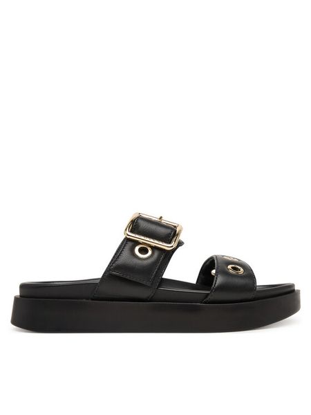 Inuikii Klapki Tilda Buckle 1004.003.0631 Czarny. Czarne klapki damskie Inuikii, bez wzorów, ze skóry, bez obcasa. Za 899.99 zł.